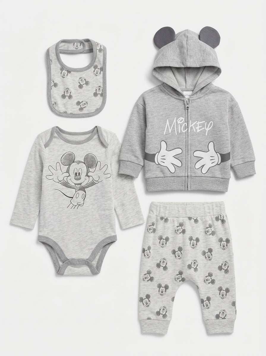 Disney Mickey Mouse Baby boy 4pc Outfit Set 6-9M