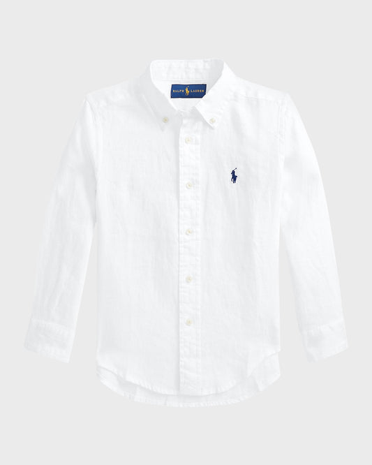 Polo Ralph Lauren Toddler and Little Boys Linen Shirt - White