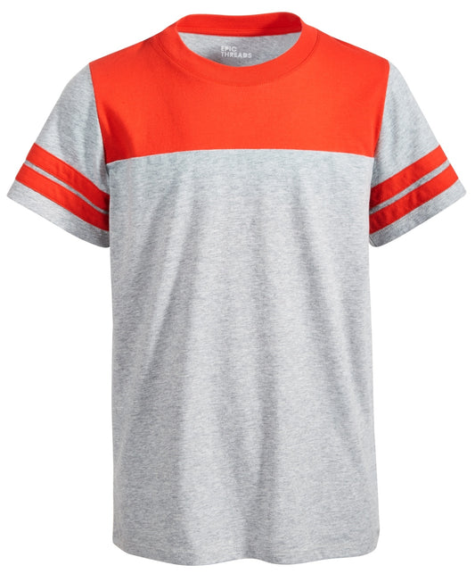 Epic Threads Big Boys Colorblocked T-Shirt - Sterling Hthr