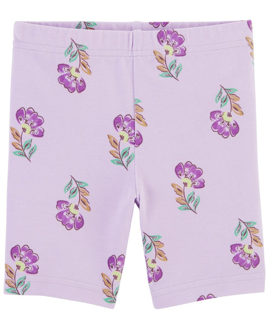 Carter's Toddler Girls Floral Bike Shorts - Purple