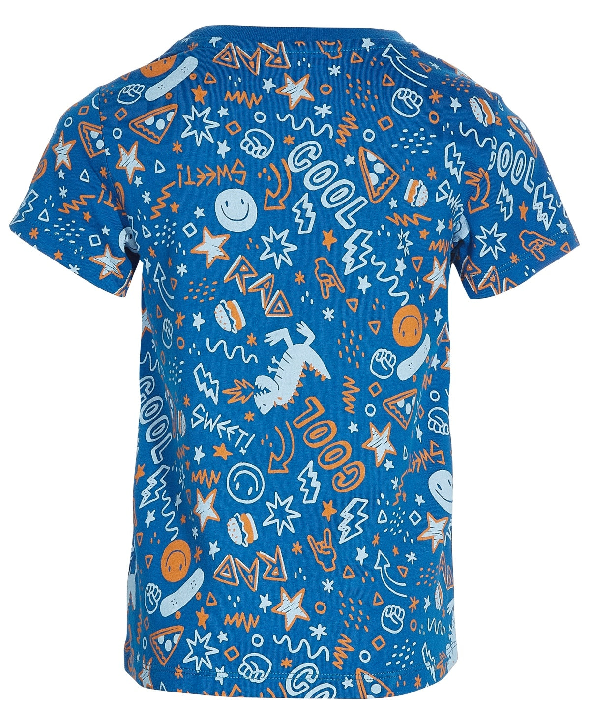 Epic Threads Boys' Doodle-Print Cotton T-Shirt, Size 7- Blue