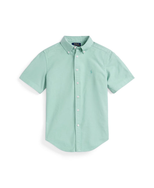 Polo Ralph Lauren Big Boys Cotton Oxford Short-Sleeves Shirt - Celadon