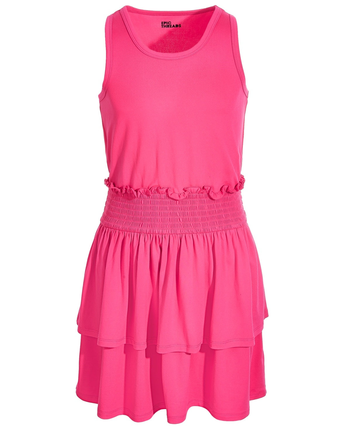 Epic Threads Big Girls Solid Smocked Dress - Pink Lightening