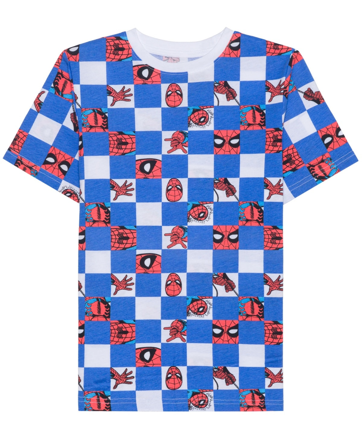 Spiderman Aop Big Boys Short Sleeve Graphic T-shirt - Blue