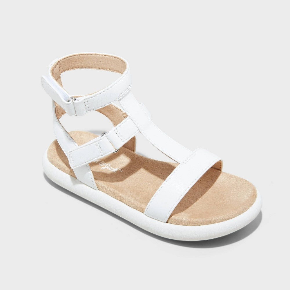 Cat & Jack Toddler Lennie Gladiator Sandals White Size 9 girl