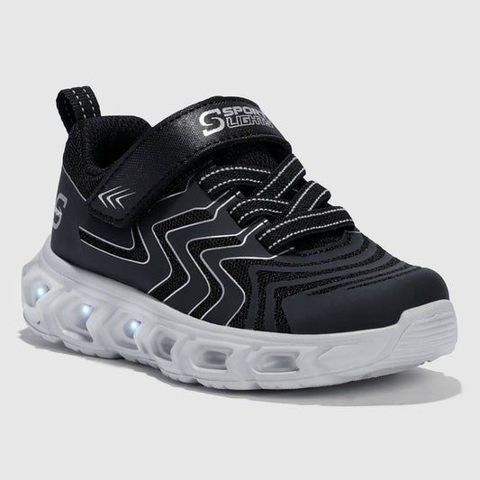 S Sport by Skechers Toddler Jarrod Sneakers - Black 10T: Cushioned Insole, Light up Detail, Hook & Loop Closure - Boy