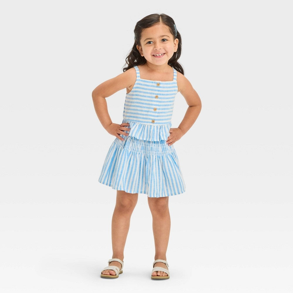 Cat & Jack Girls' Light Blue Skort Set, 2T