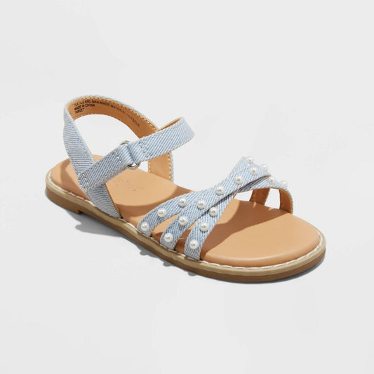 Toddler Jen Pearl Strap Sandals - Cat & Jack™ Blue 10T - Girl