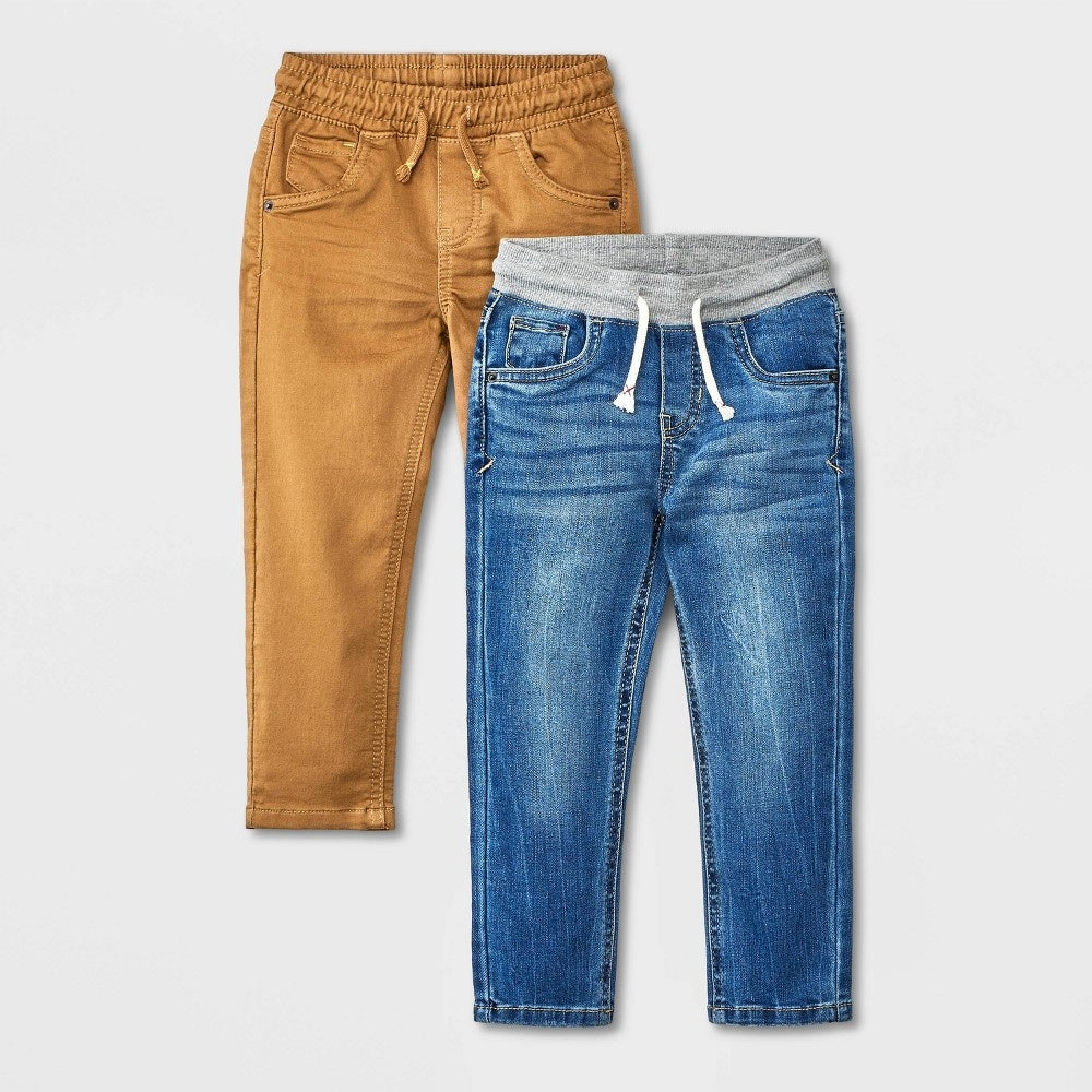 Cat & Jack Boys' 2pk Straight Fit Jeans 3T