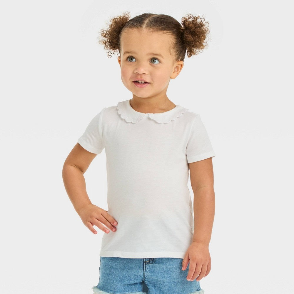 OshKosh B'gosh Toddler Girls' Peter Pan Top White 4T