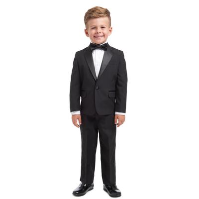 Nautica Toddler Tuxedo Suit 3T, Shirt & Bowtie - Black/White 4pc boys