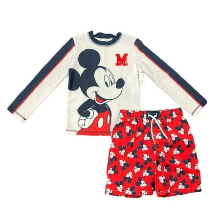 Disney Mickey Mouse 2-Piece Rash Guard Set, 18 Months