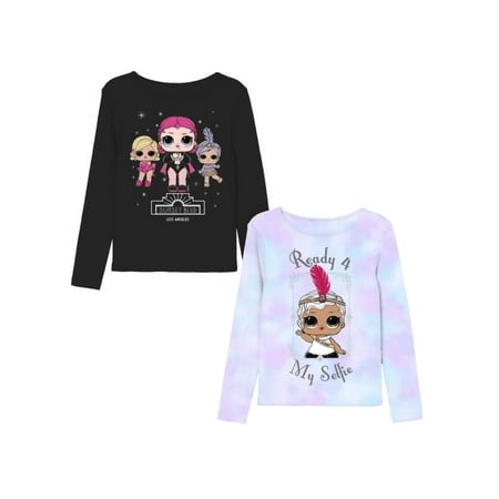 Lol Surprise Girls Long Sleeve T-Shirt Pack of 2 Size XS