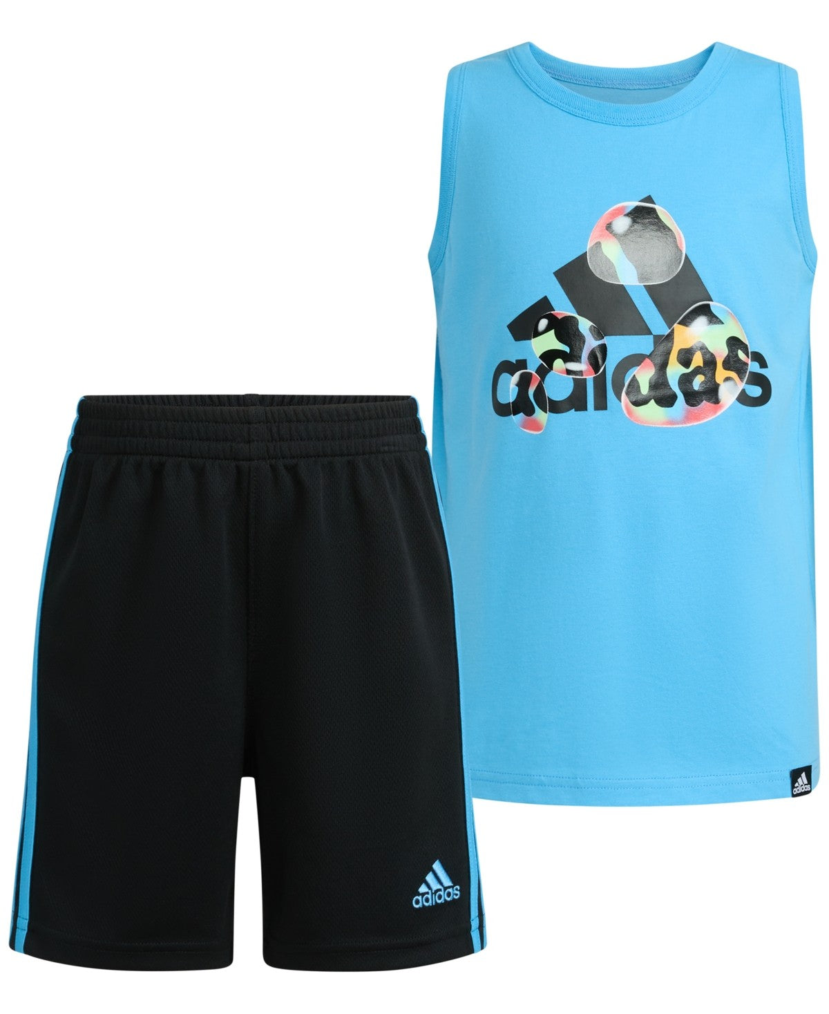 Adidas Boys 3-Stripe Shorts Set Size 6