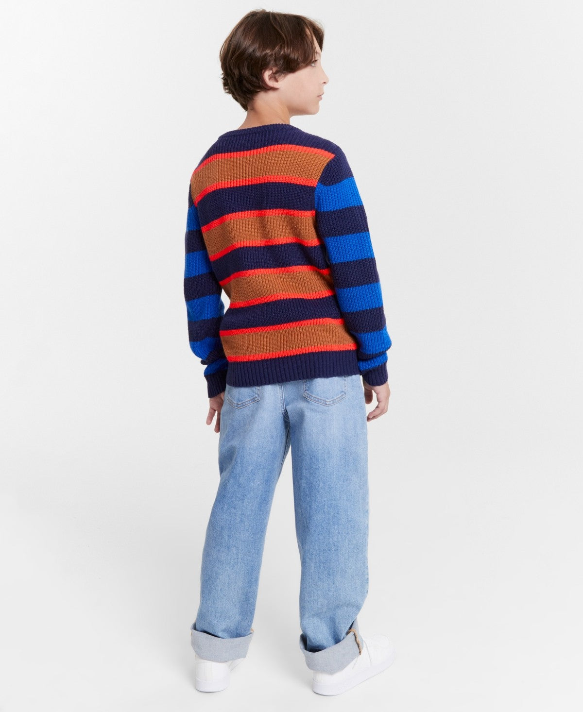 Epic Threads Boys Colorblocked Sweater XS - Travertine Tile