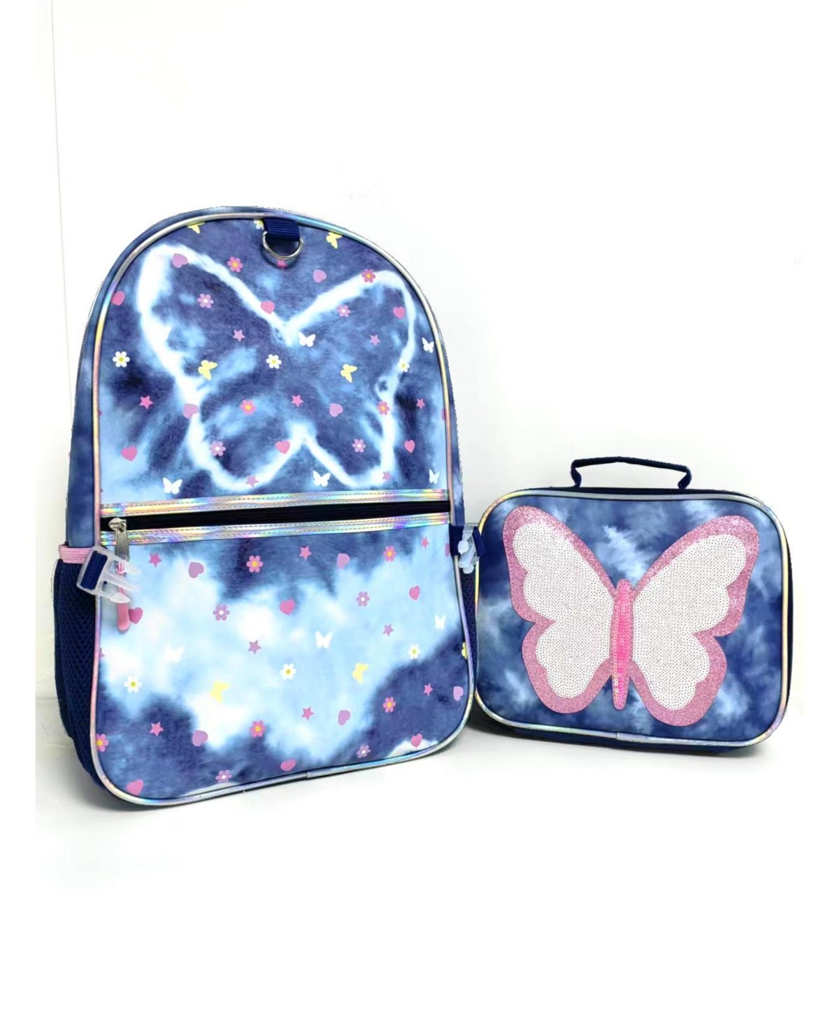 Girl's Tie Dye Butterfly Backpack Headphone Lunch Set - Multi