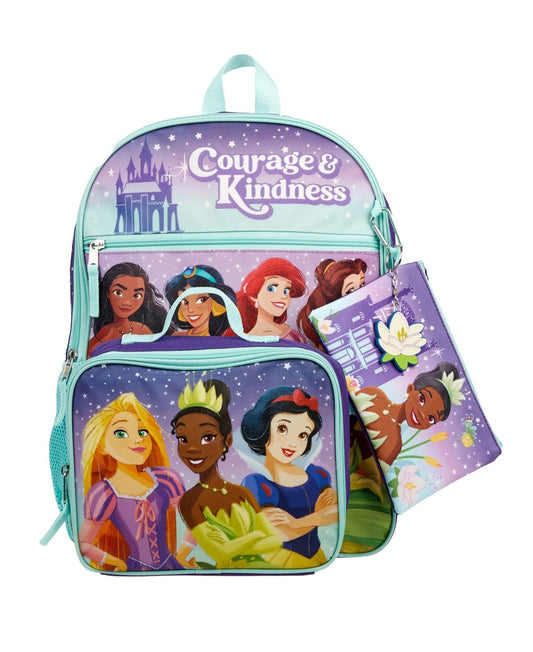 Girl's Disney Princess 5 Pc Backpack Set - Purple