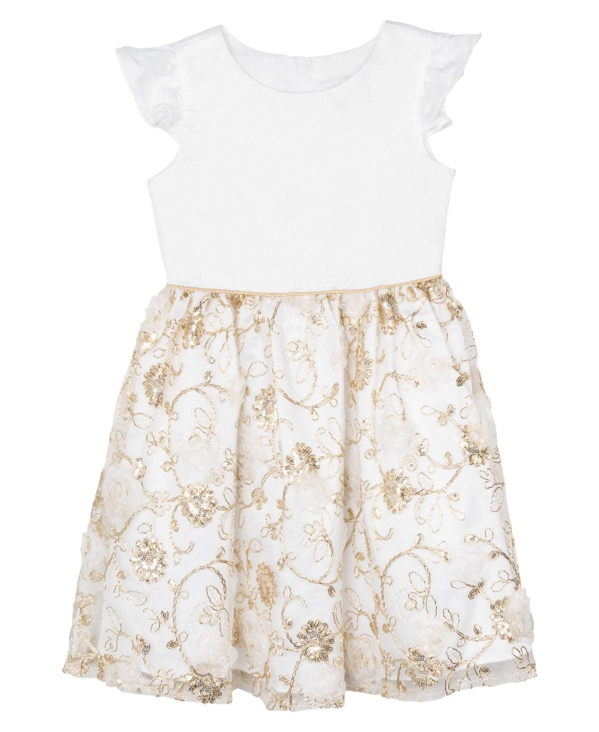 Rare Editions Embroidered Social Dress, 2-Piece Set, Size 2T girl