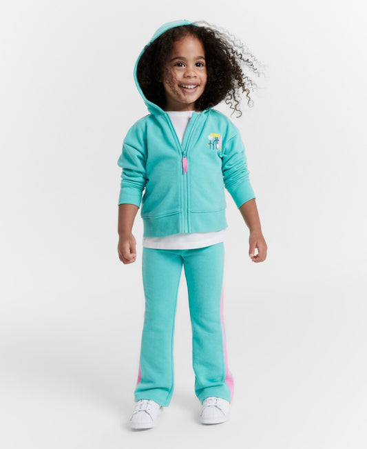 Epic Threads Toddler Girls Flower Market Zip Hoodie - Aqua Edge