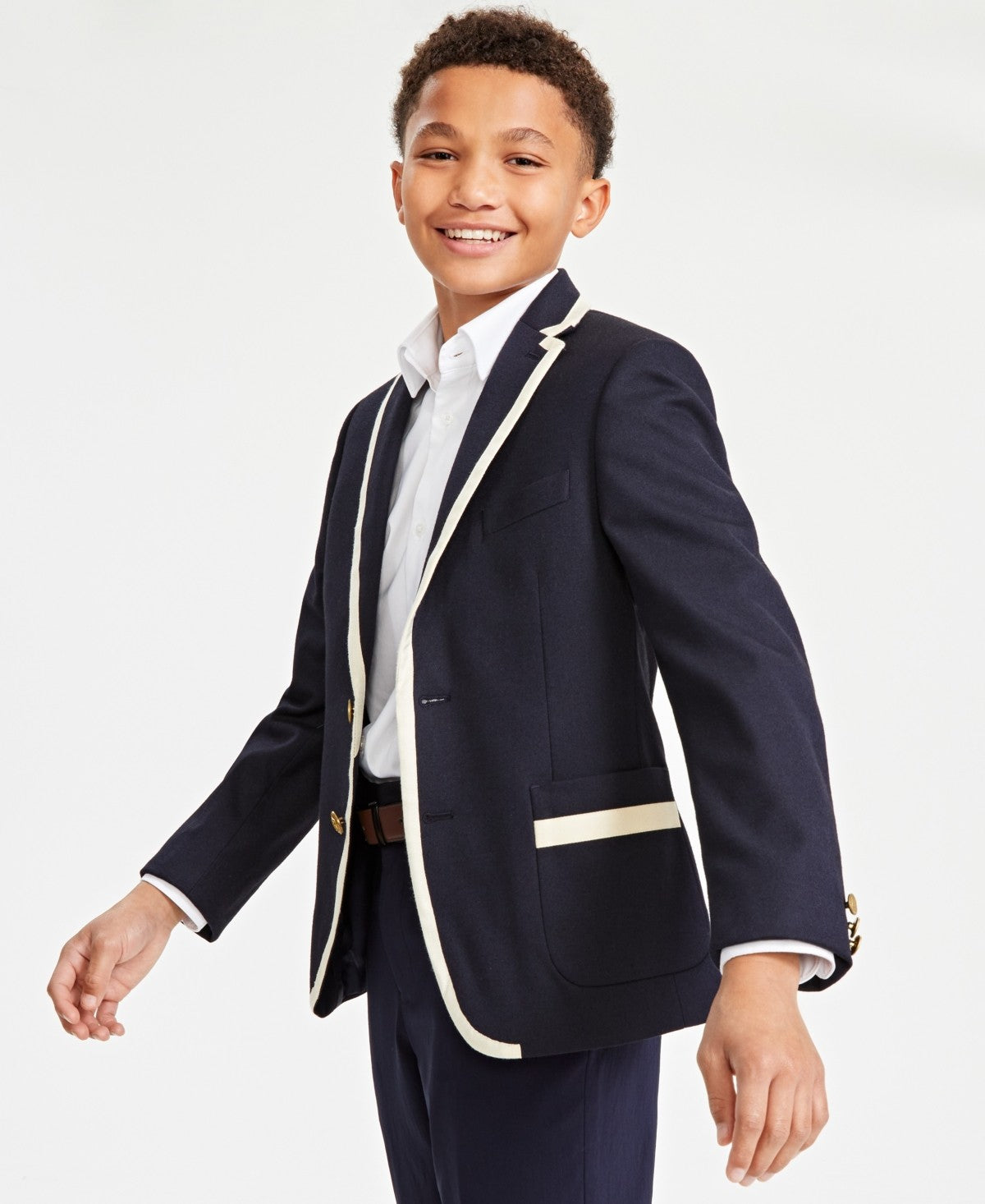 B By Brooks Brothers Boys Classic Stretch Suit Jacket 14R Midnight