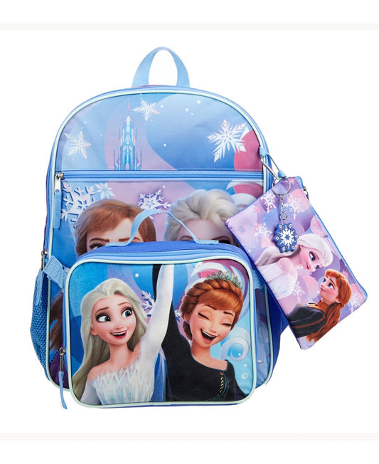 Frozen Girl's 5 Pc Backpack Set - Purple