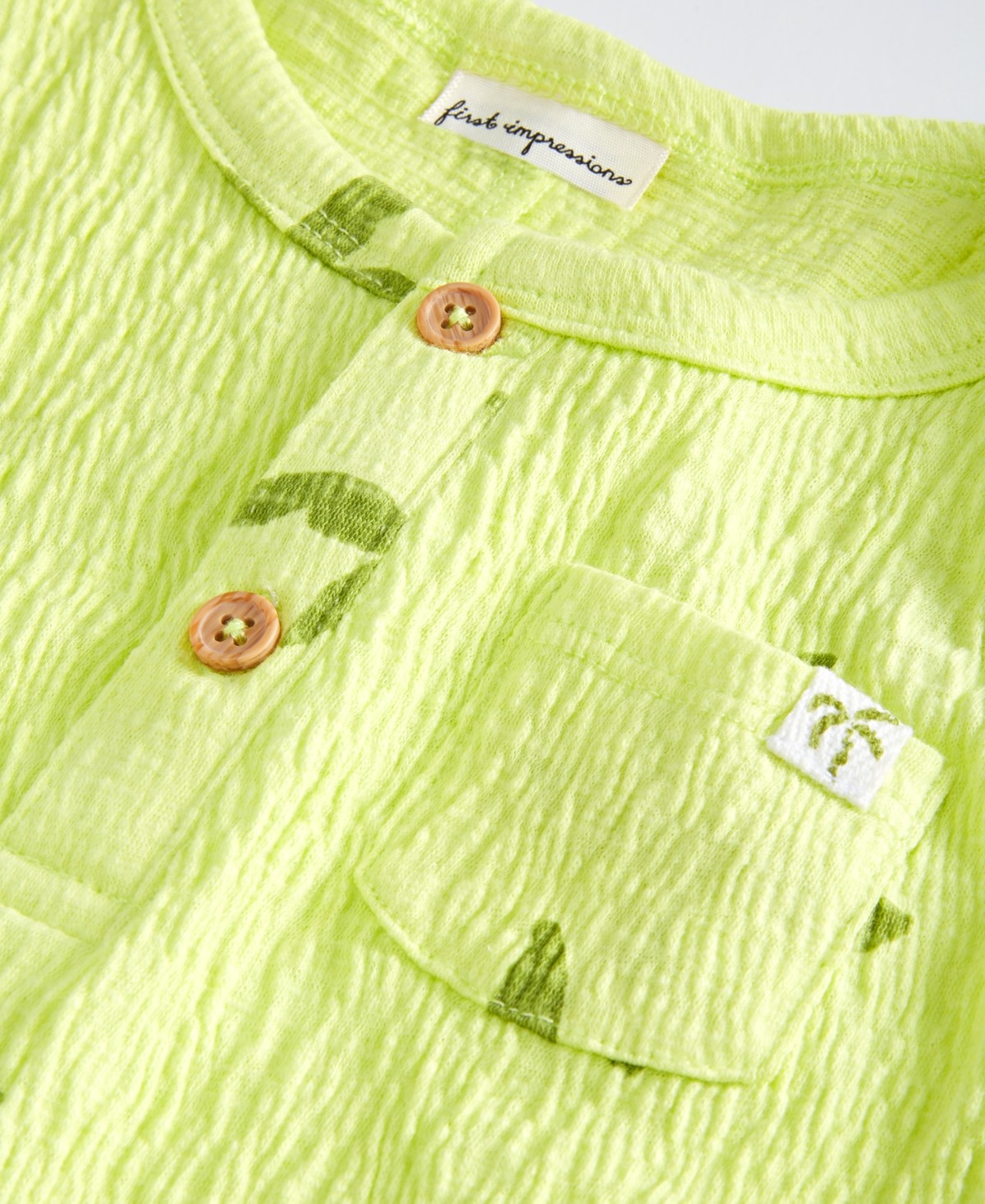 First Impressions Baby Boys Henley Romper & Hat Set, 3-6 Months