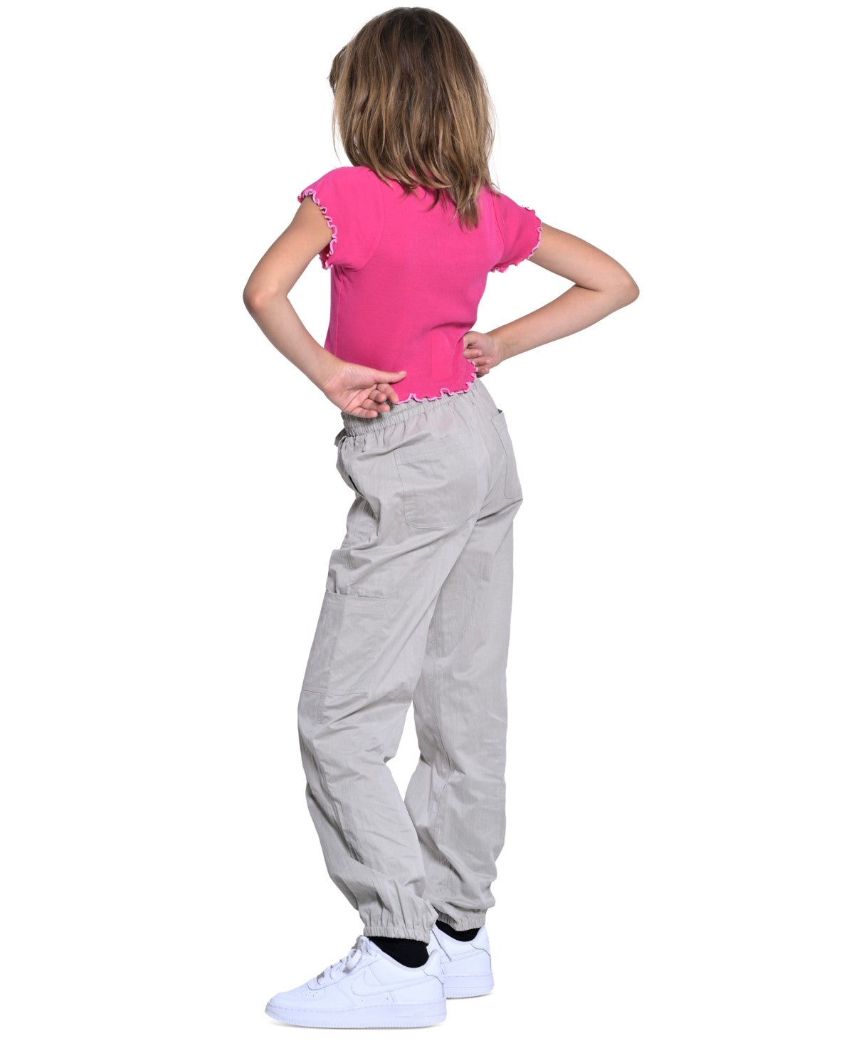With Jules Girls Twill Cargo Jogger Pants - Light/pastel Green S