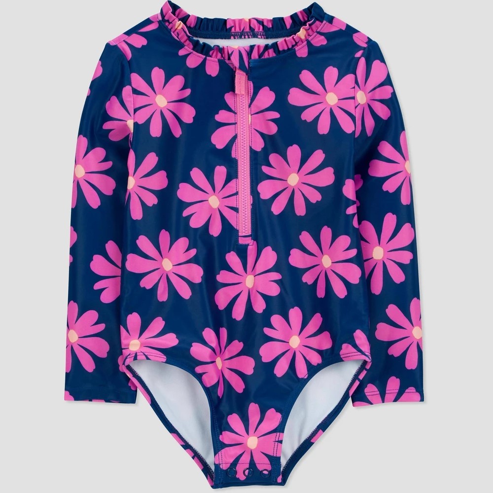 Carter's Baby Girls' 12M Floral Rash Guard UPF 50+