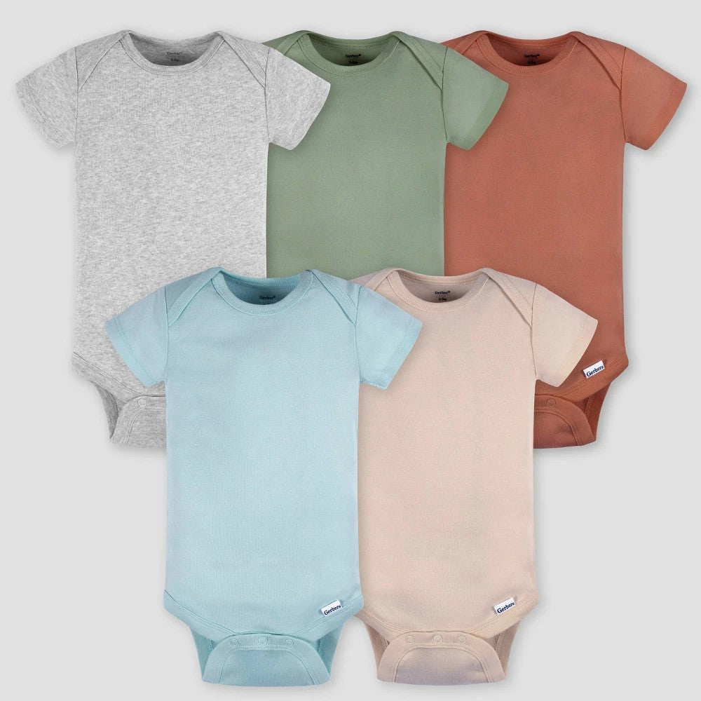 Gerber Baby Boys Onesie 24M -5pk Cotton Bodysuits