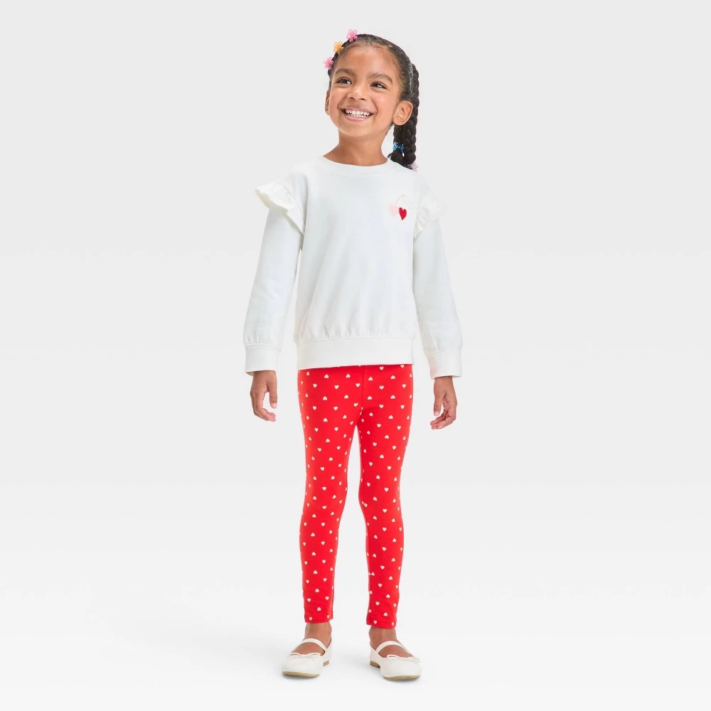 Cat & Jack Toddler Girls' Cherry Set Cream 2T