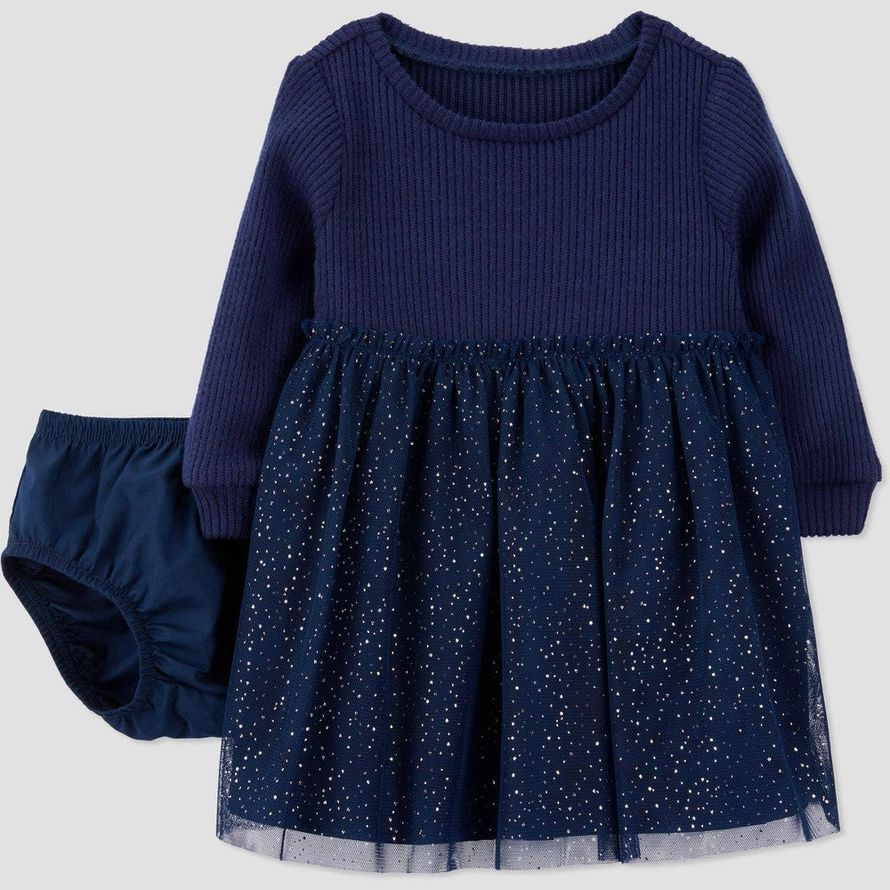 Carter's Baby Girls' Navy Blue Dress 12M
