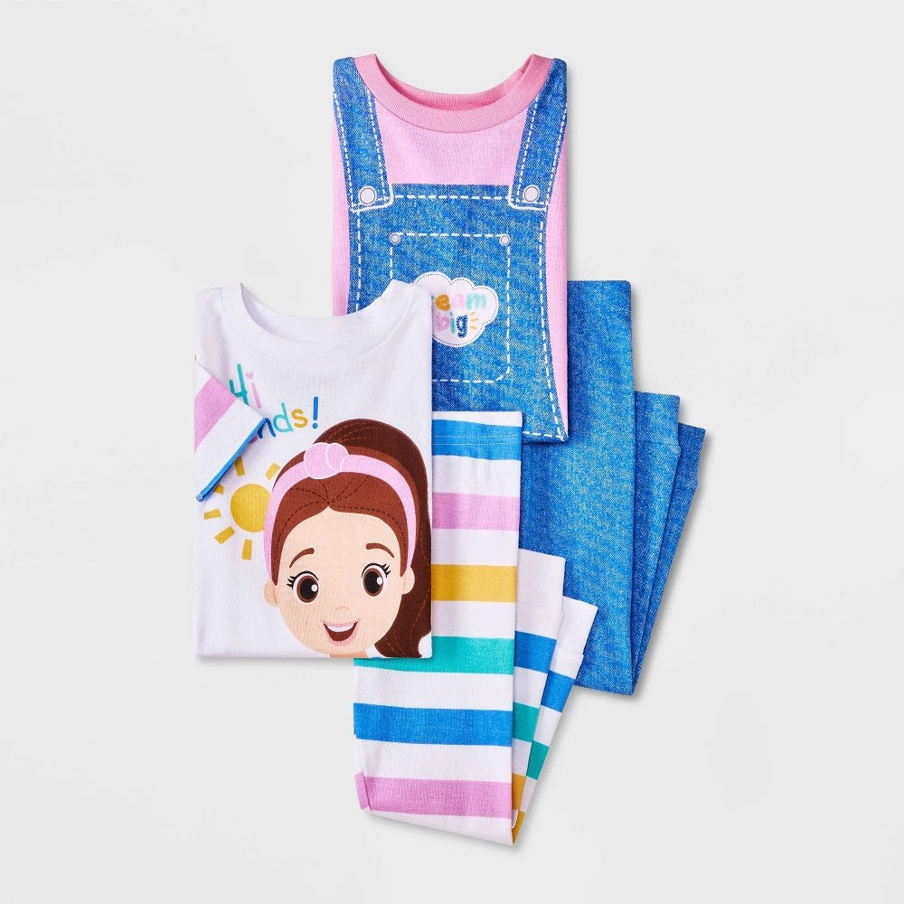 Ms. Rachel Toddler Girls' 4pc Cotton Pajama Set Size 18M