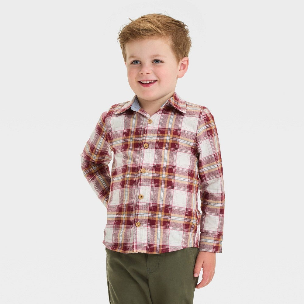 OshKosh Boys' Plaid Flannel Shirt 4T -