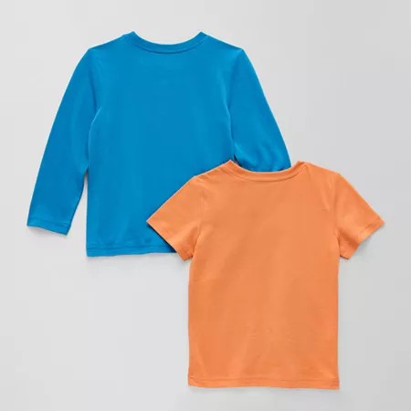 Okie Dokie Toddler Boys Crew Neck T-Shirt, 18 Months, Blue