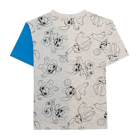 DISNEY Boys Size 4 Stitch Graphic T-Shirt,
Blue
