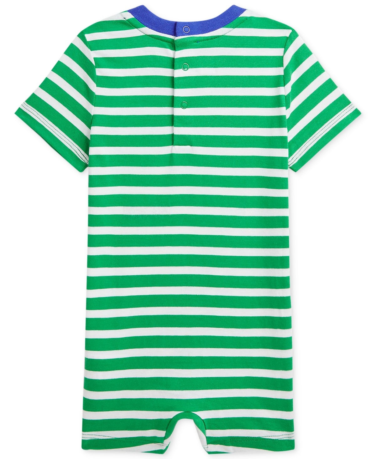 Polo Ralph Lauren Striped Cotton One-Piece, 6 Months - White