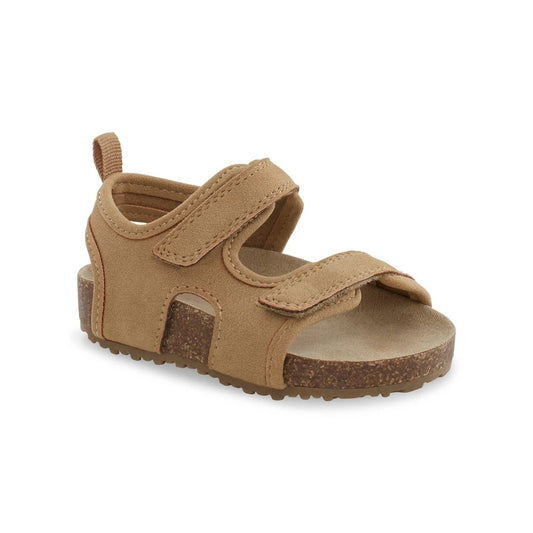Carter's Just One You® Toddler Boys' Olive First Walker Sandals - Tan 4: Adjustable Strap, Open Toe