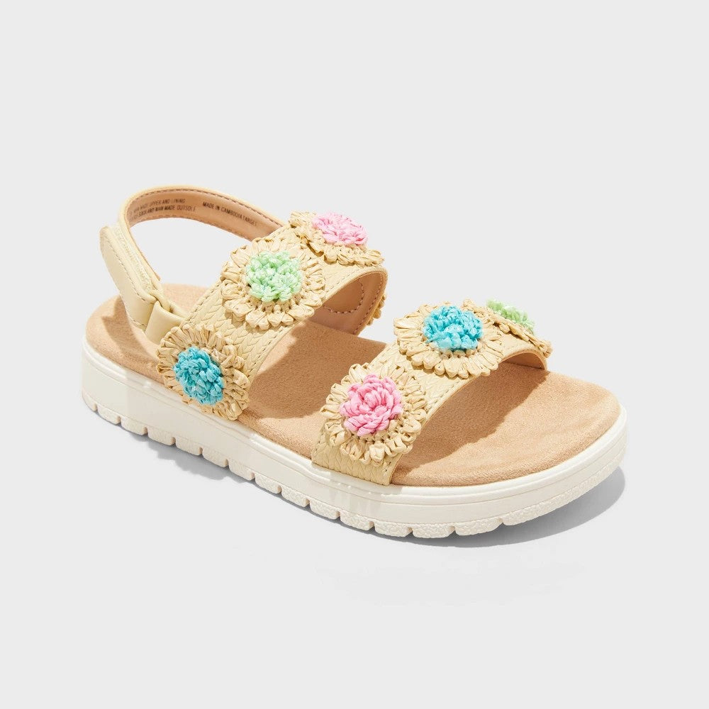 Cat & Jack Toddler Girls' Lana Raffia Sandals Size 7T