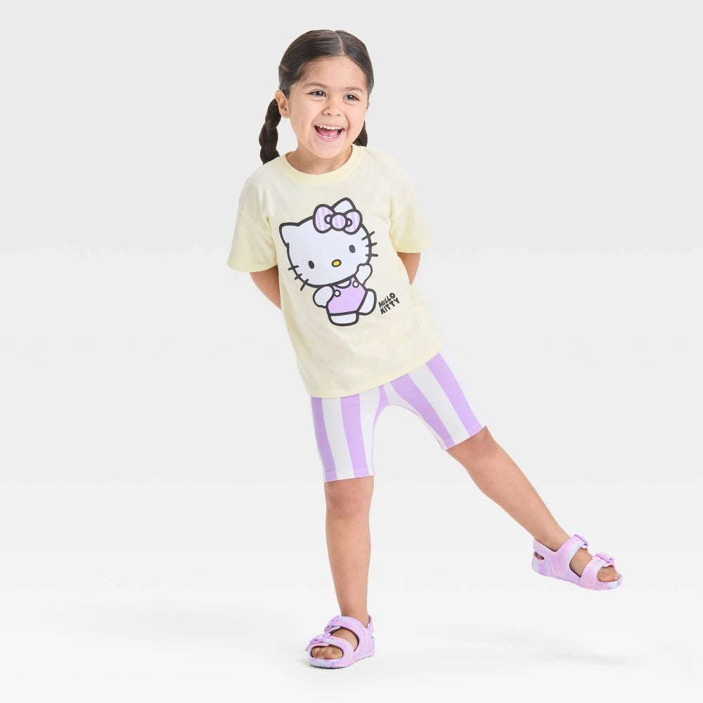 Hello Kitty Toddler Girls' T-Shirt & Shorts Set 3T Yellow