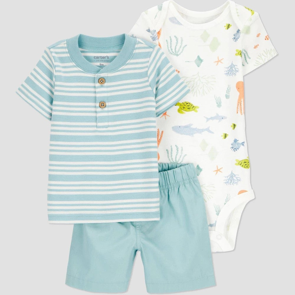 Carter's Just One You Baby Boys' Sea Creatures Top & Bottom Set - 12M