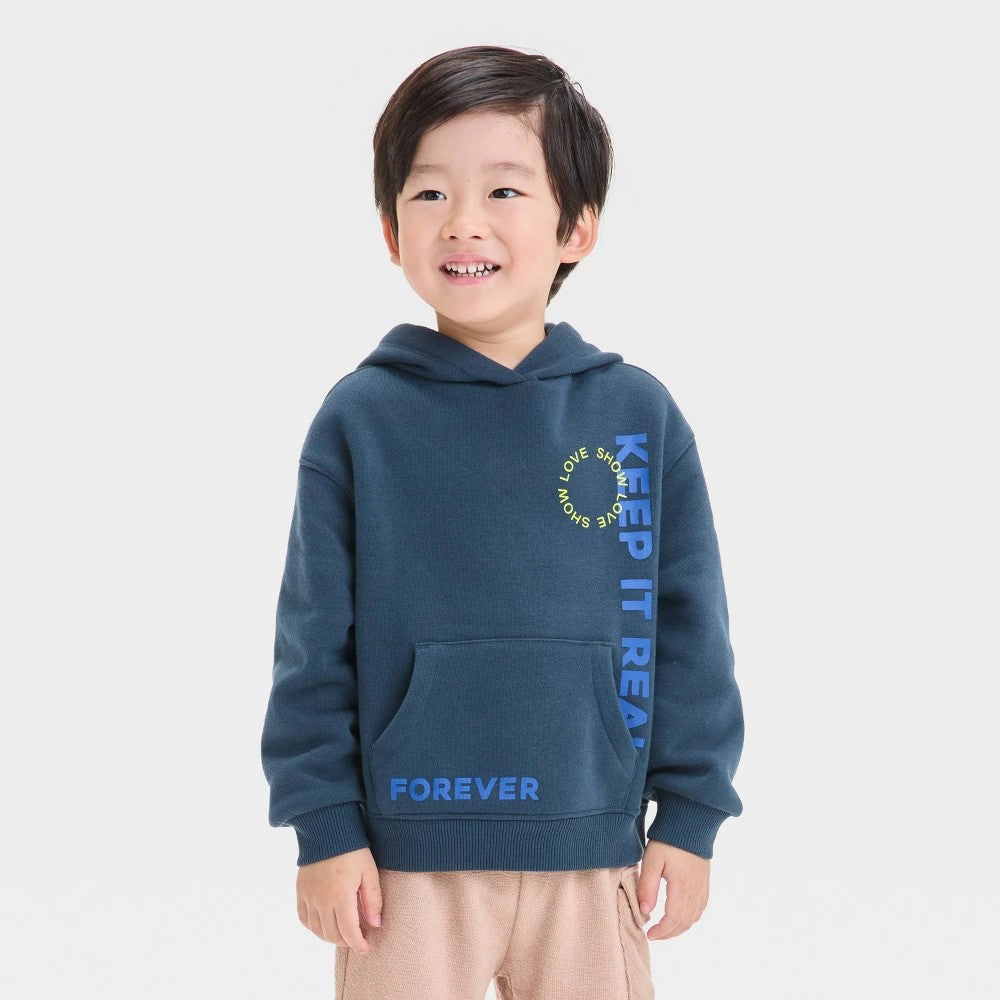 Grayson Mini Boys' 5T Navy Hooded Fleece Sweatshirt