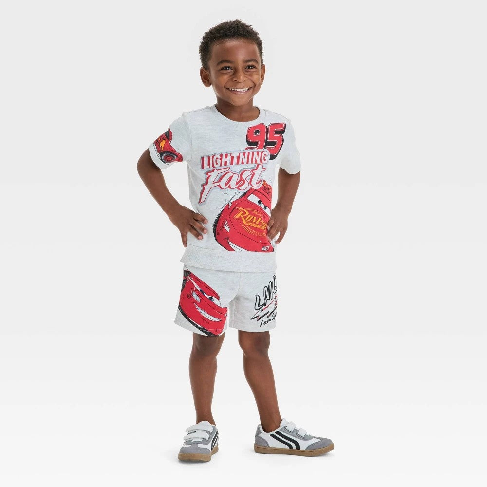 Disney Lightning McQueen Top & Shorts Set, Gray