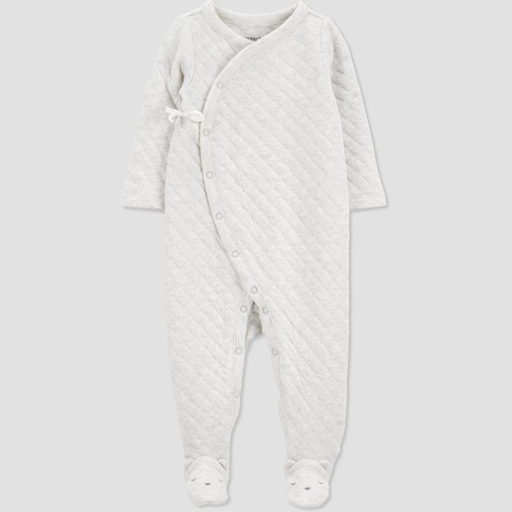 Carter's Just One You® Baby Heather Sceneic Sleep N' Play - Brown 6M: Midweight V Neck Pajamas