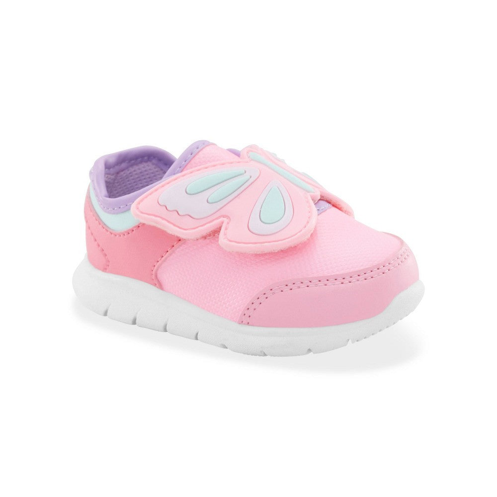 Carter's baby Girls' Butterfly First Walker Sneakers, Pink Size 4
