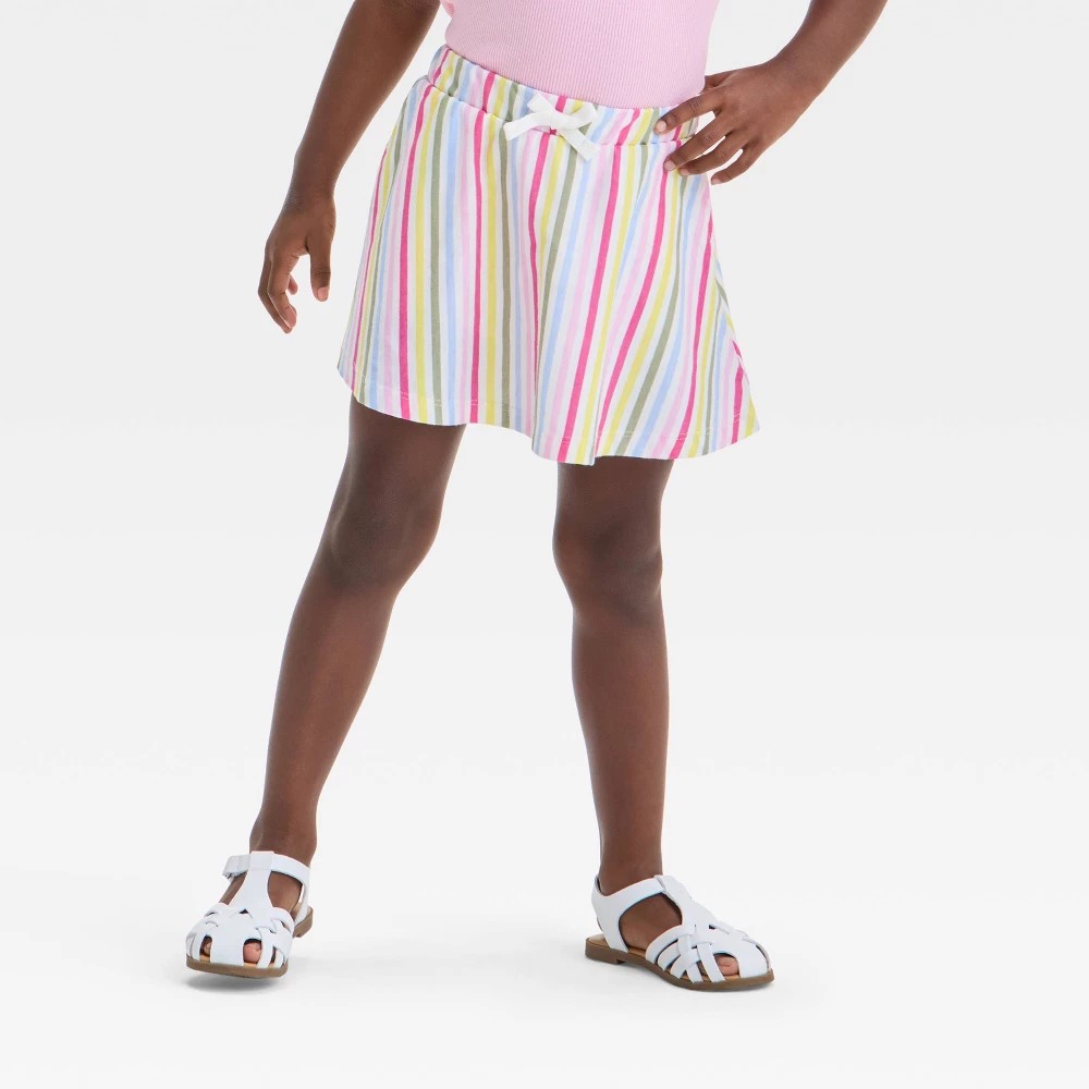 Cat & Jack Toddler Girls' 2T Striped Lightweight Skort