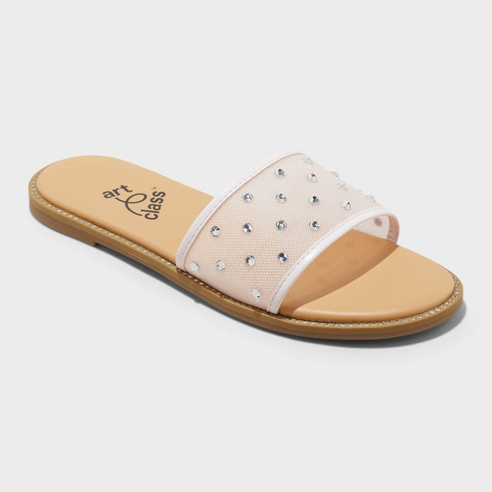Kids' Heather Embellished Slide Sandals - Art Class Blush 2 - Girl