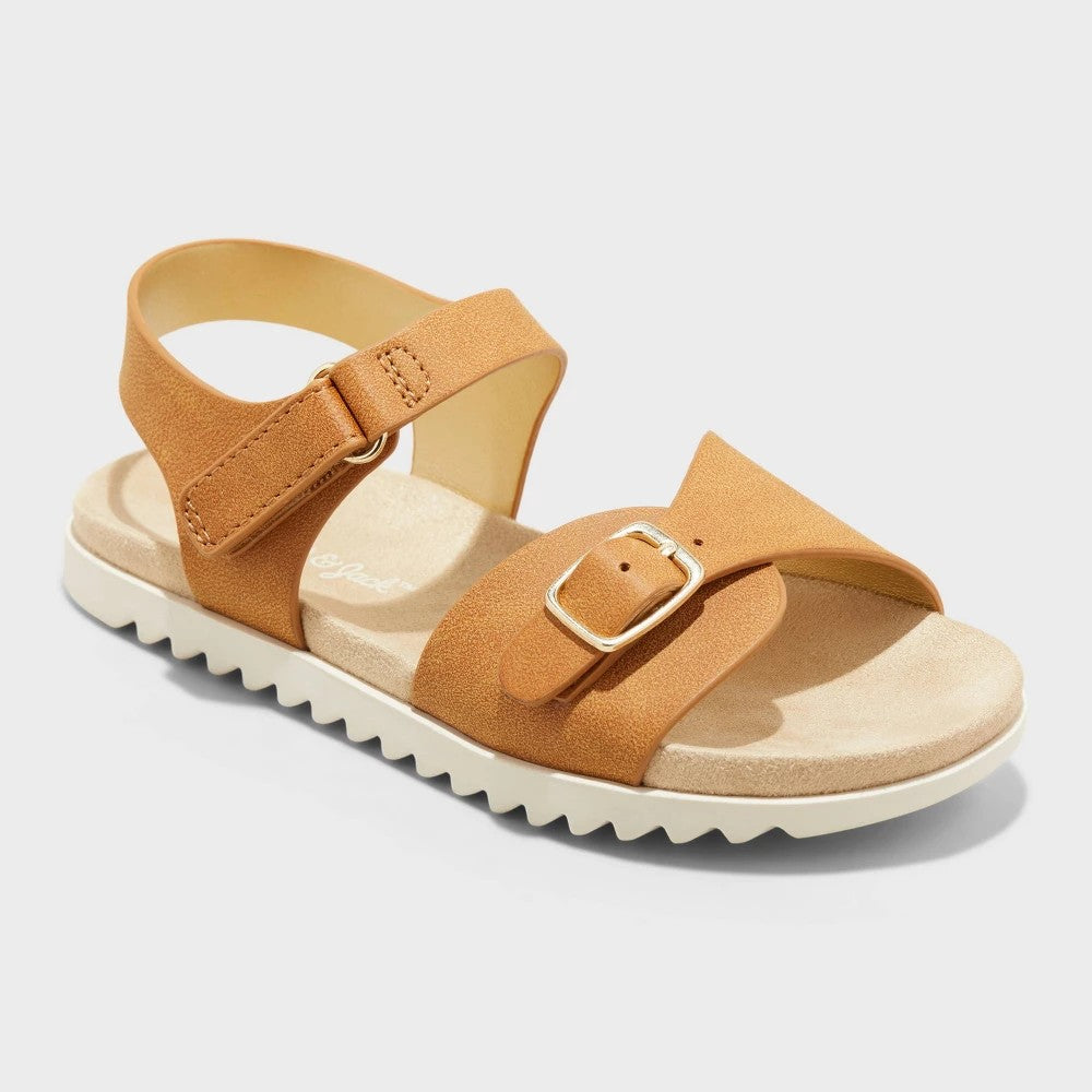 Toddler Girls' Shaelyn Sandals - Cat & Jack™ Contoured Footbed, Open Toe