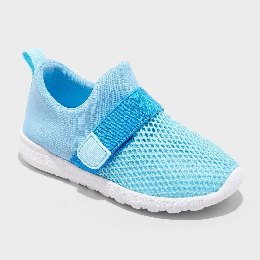 Toddler Austen Water Shoes - Cat & Jack™ Blue 8T: Hook and Loop Closure, Recycled Polyester, Non-Marking Outsole - Boy