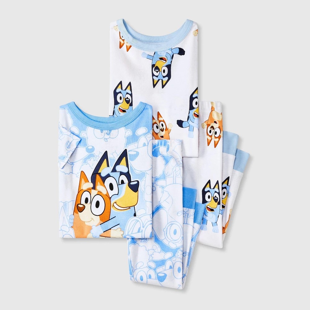 Bluey Toddler Boys' 4pc Cotton Pajama Set Size 5T