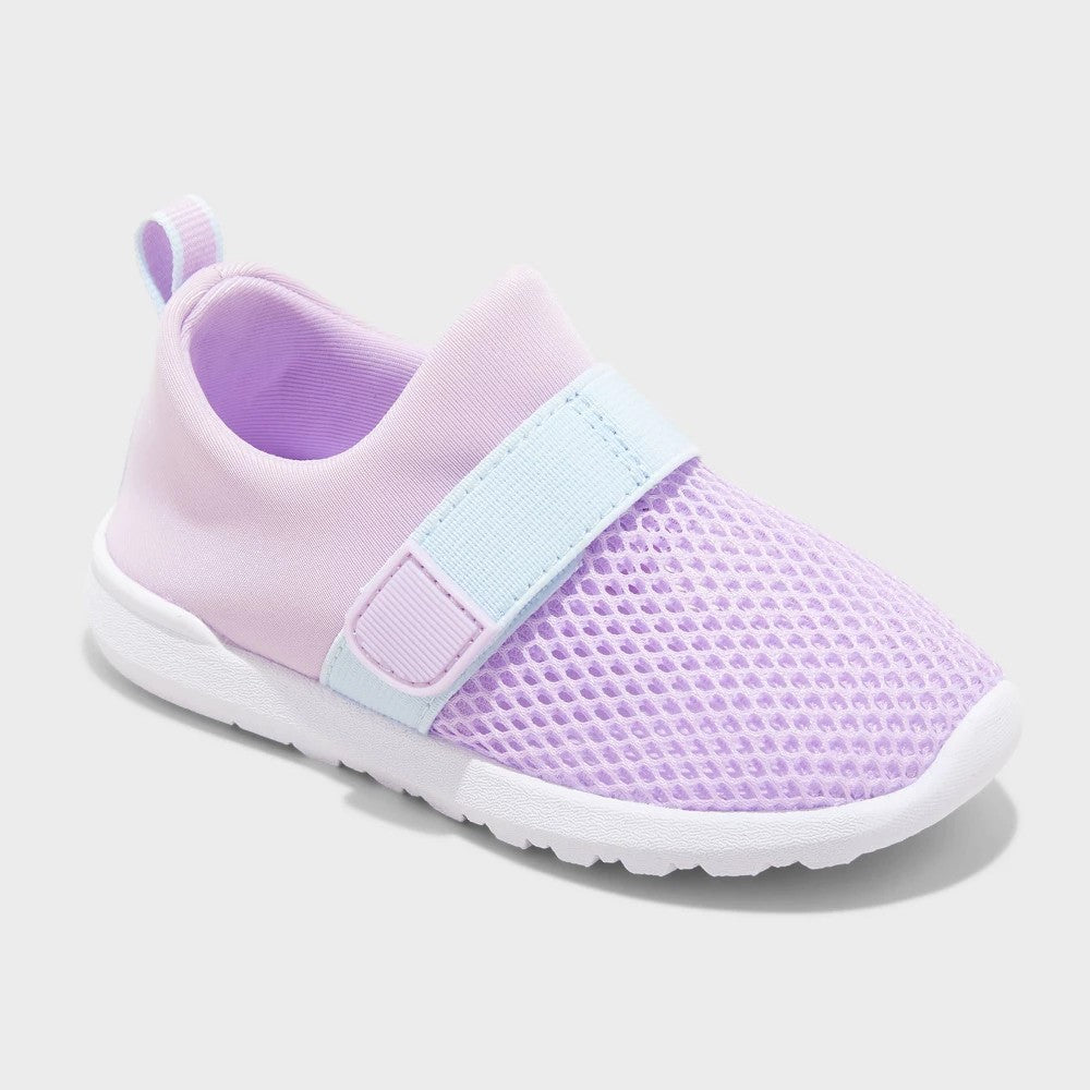 Toddler Austen Water Shoes - Cat & Jack™ Purple 6T: Hook and Loop Closure, Recycled Polyester, Non-Marking Outsole - Girl
